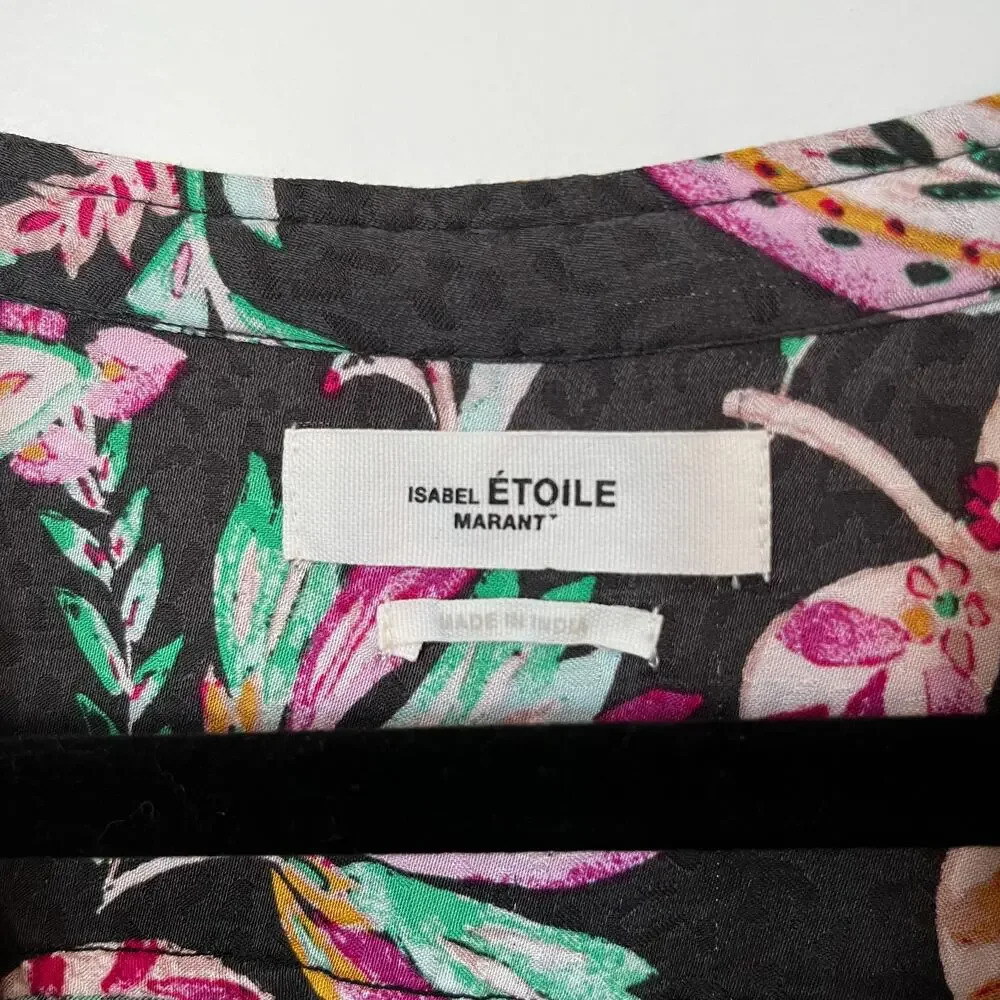 Isabel Etoile Marant Catchell Tropical Floral Blouse FR 36 / US 4 European - Picture 3 of 12